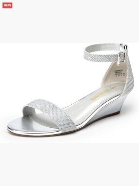 Women's Ankle Strap Wedge Sandals with Cushioned Insole, Non-Slip Sole